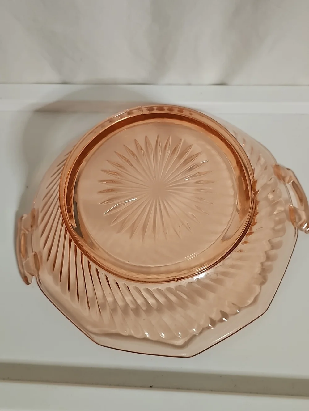 Optic Pink  Imperial Twisted Handled Bowl